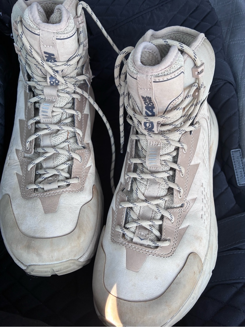 Hoka One One Tan Hiking Boots in Beige/Tan
